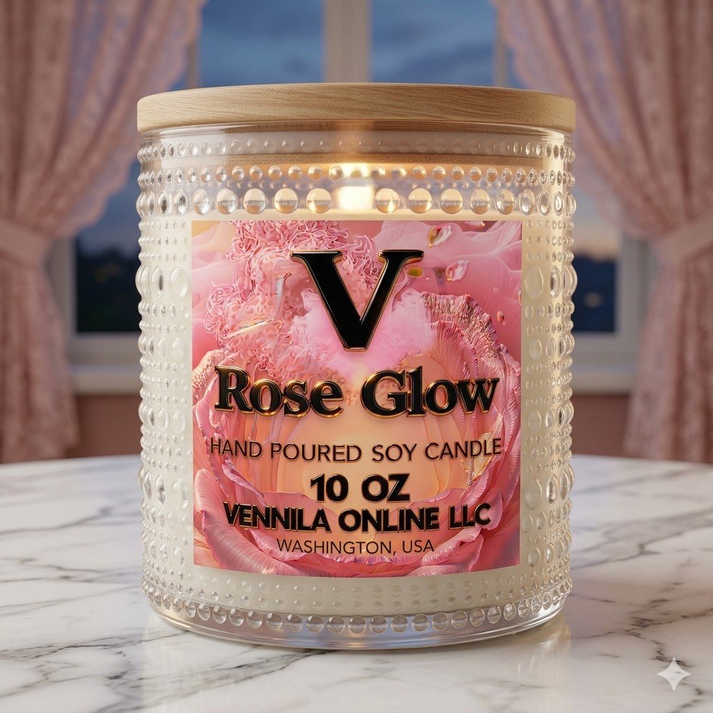 Rose Glow 10oz soy candle