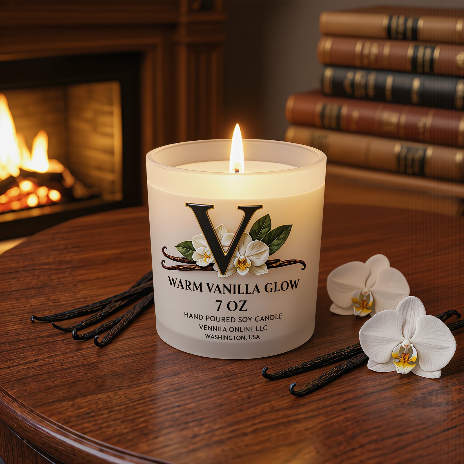 Warm Vanilla Glow 7oz soy candle